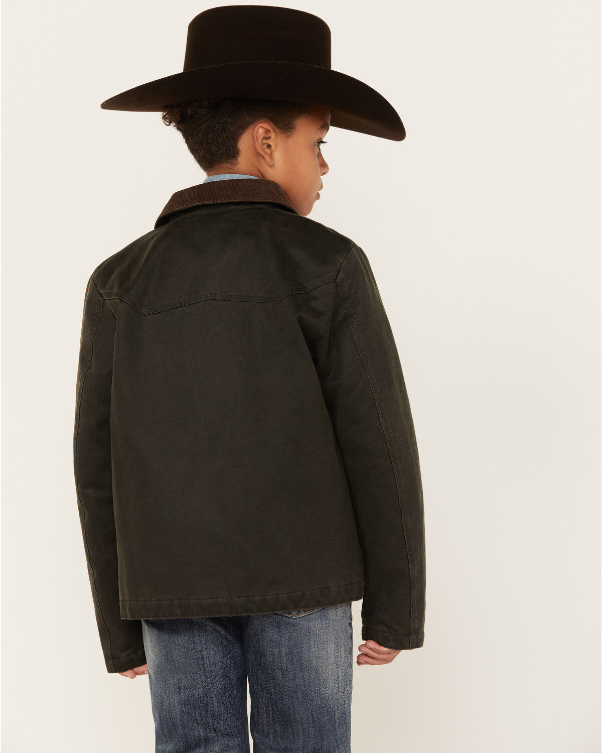 Cody James Boys' Rancher Faux Oil Skin Field Jacket