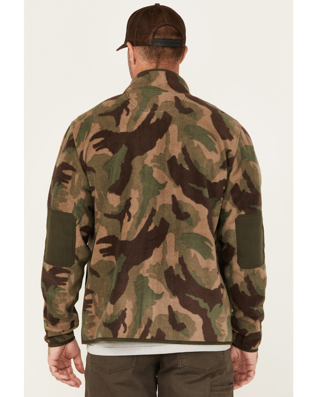 Lucky Brand Workwear Men's Camo Print Polar Fleece Jacket