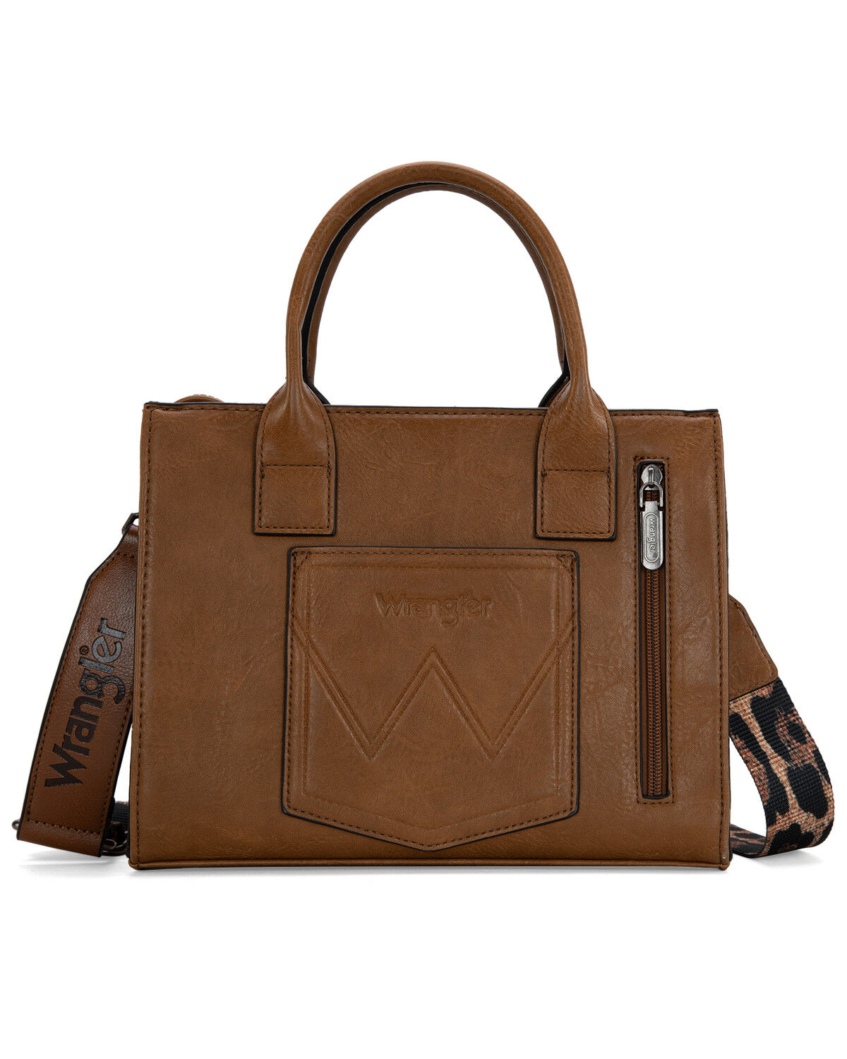 Wrangler Women's Leopard Print Crossbody Tote