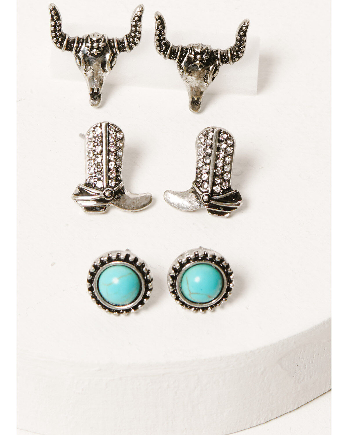 Shyanne Women's Autumn Sunset 6-Piece Cowboy Boot Earrings Set