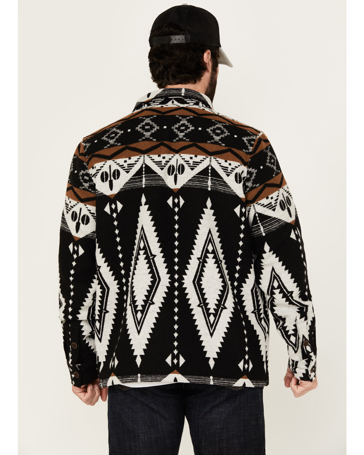 Moonshine Spirit Men's Revenge Southwestern Print Button-Down Shirt Jacket