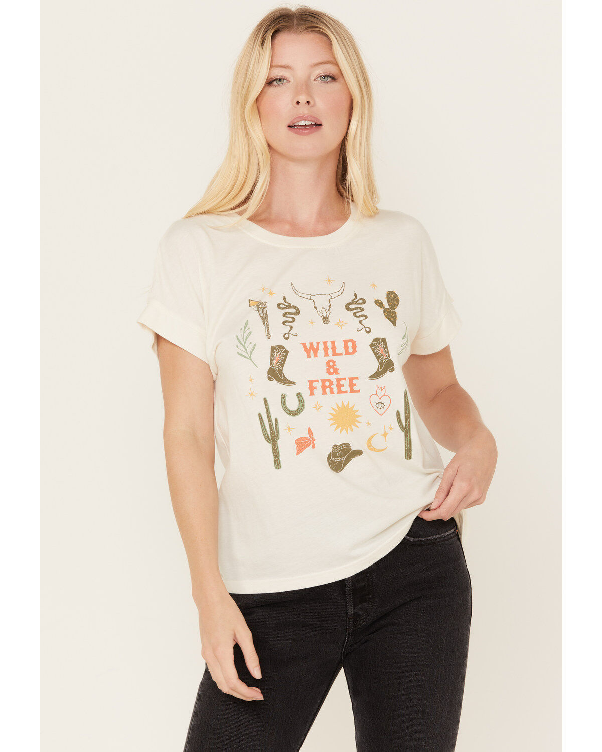 White Crow Women's Wild & Free Short Sleeve Graphic Tee