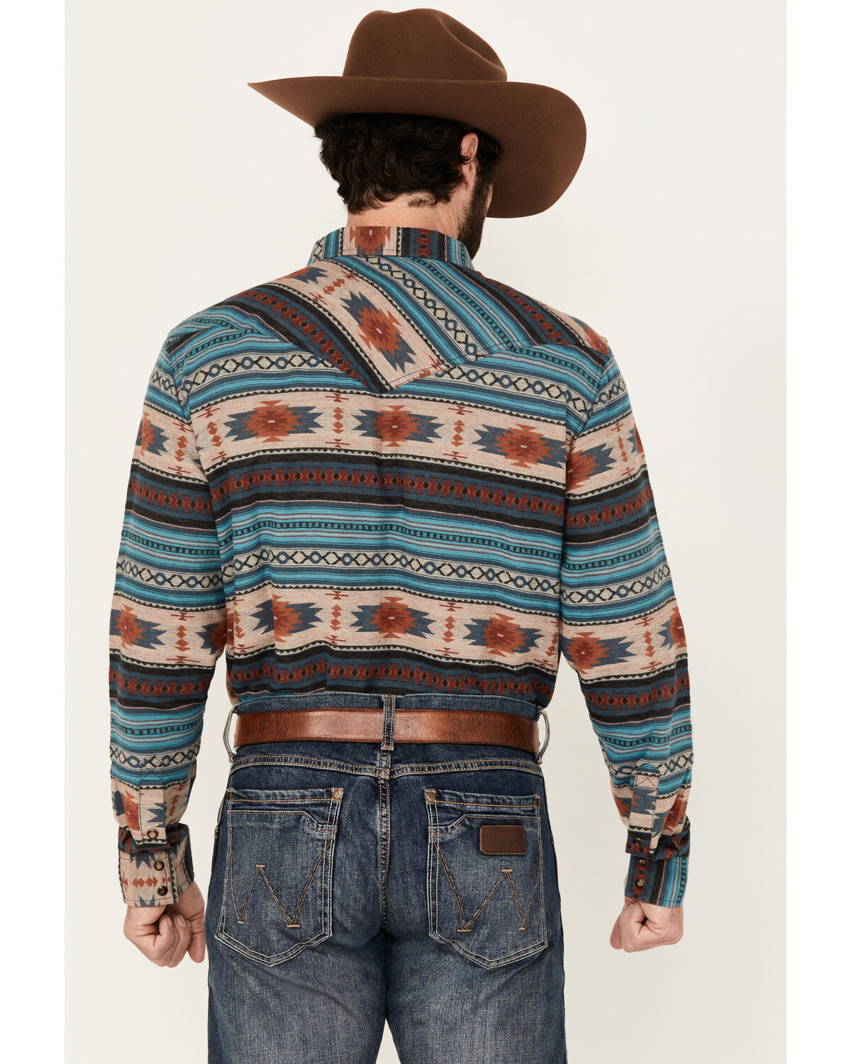 Cody James Men's Bandera Southwestern Striped Long Sleeve Snap Western Shirt