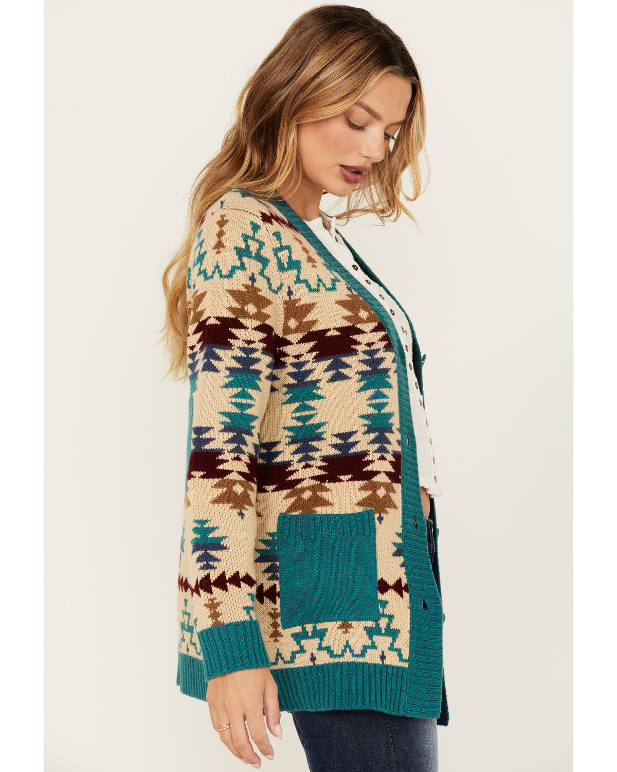 Outback Trading Co Women's Southwestern Print Jayden Cardigan