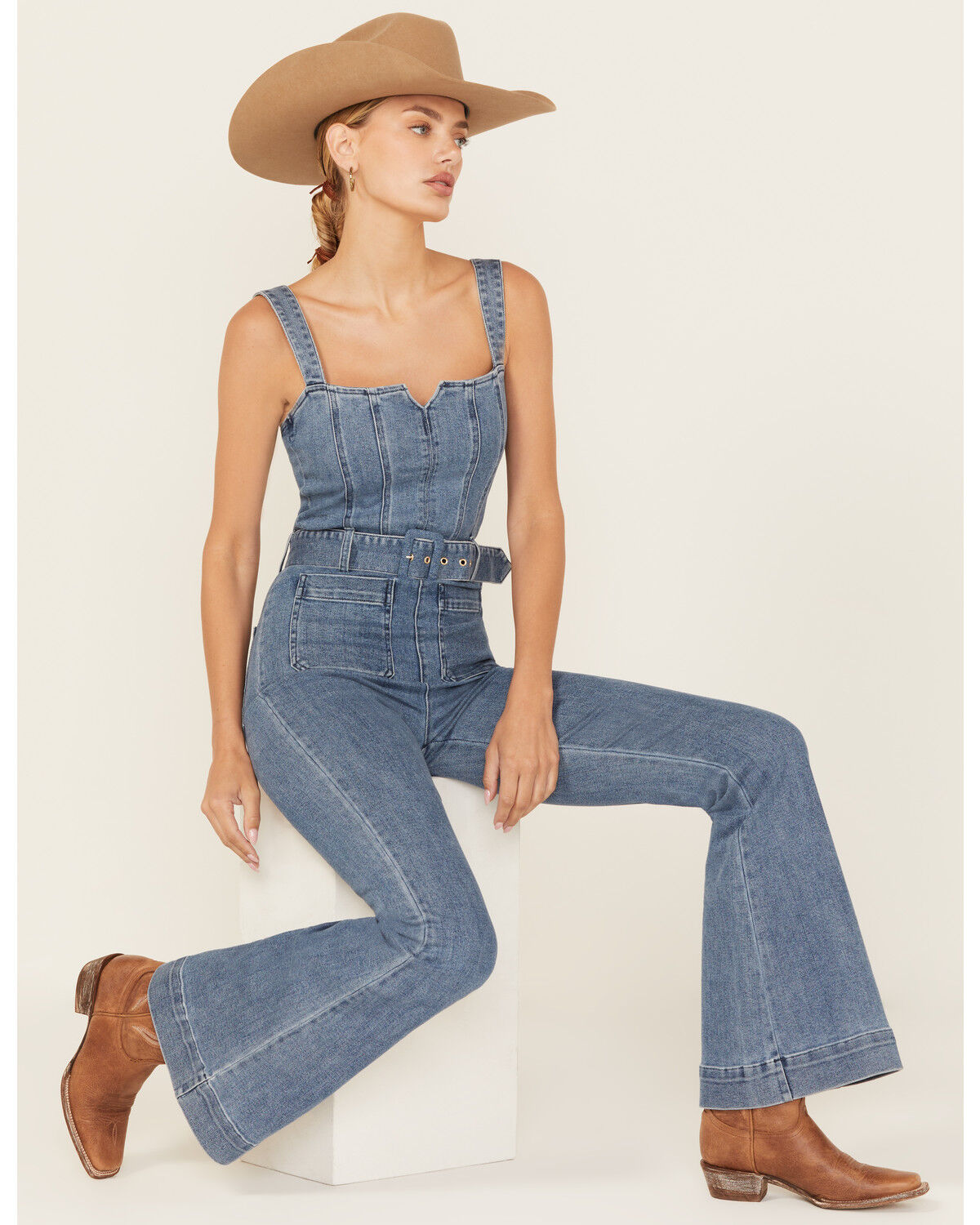 Show Me Your Mumu Women's Denim Jumpsuit