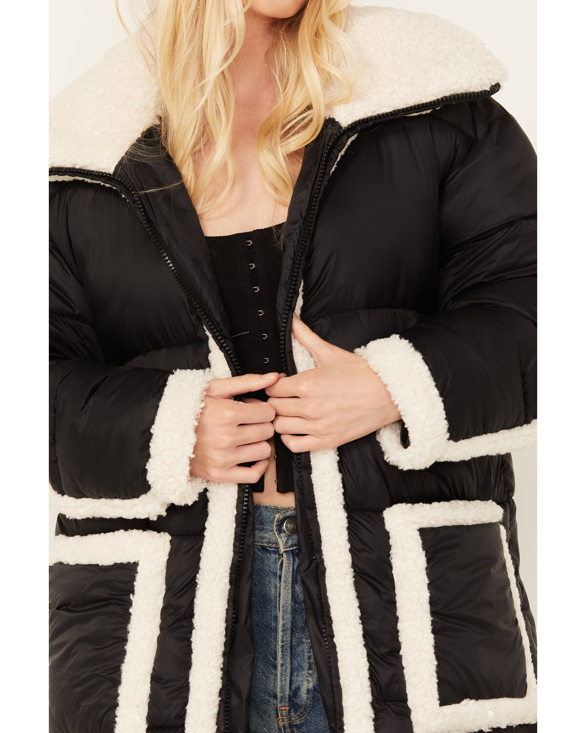Room 34 Women's Sherpa Puffer Coat