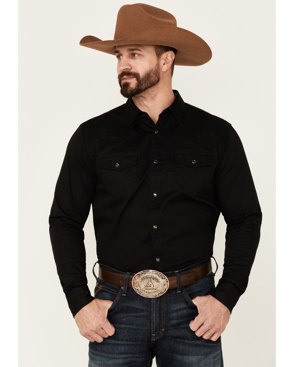 Cody James Men's Solid Treadstone Long Sleeve Pearl Snap Western Shirt - Tall