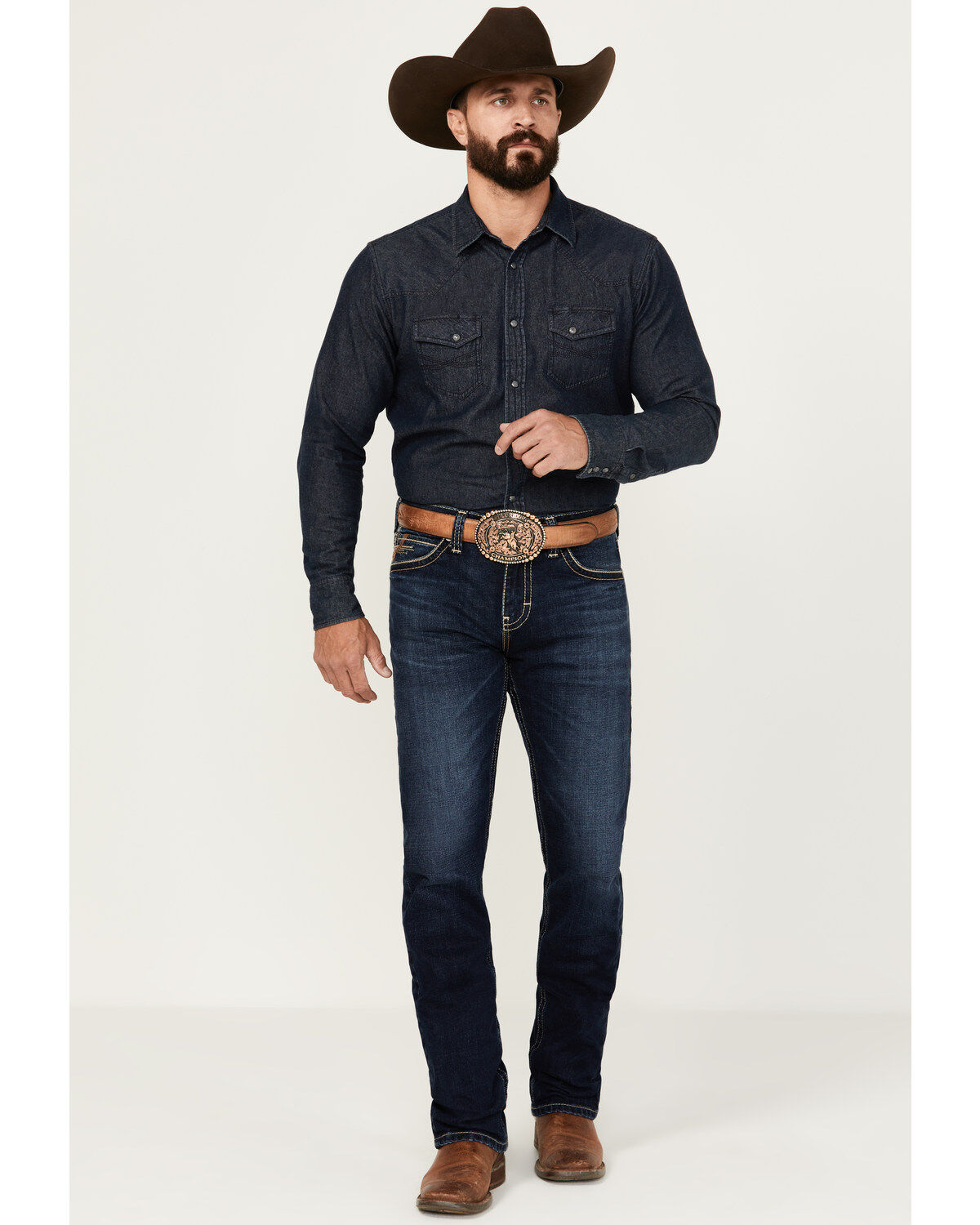 Ariat Men's M8 Pinedale Ranger Dark Wash Slim Stretch Jeans