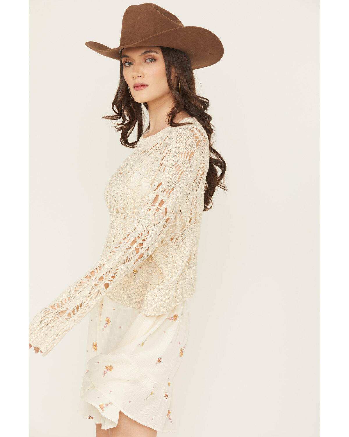 Rock & Roll Denim Women's Open Knit Sweater