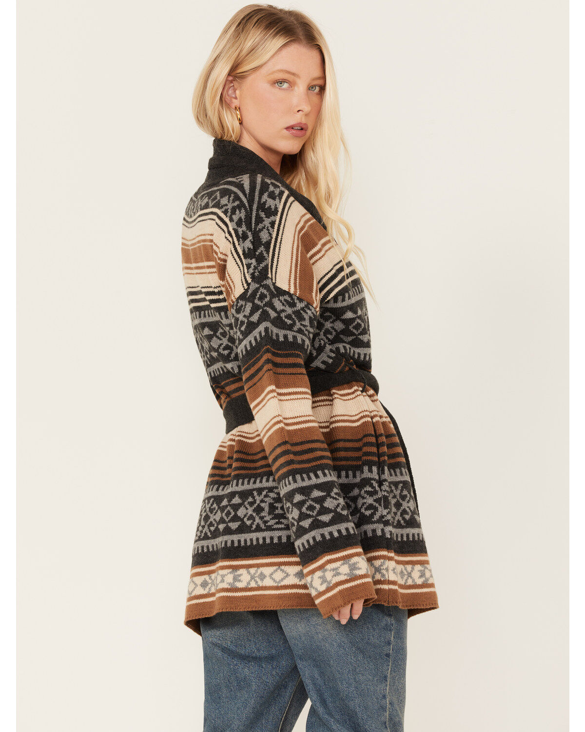 Stetson Women's Southwestern Print Knit Cardigan Sweater