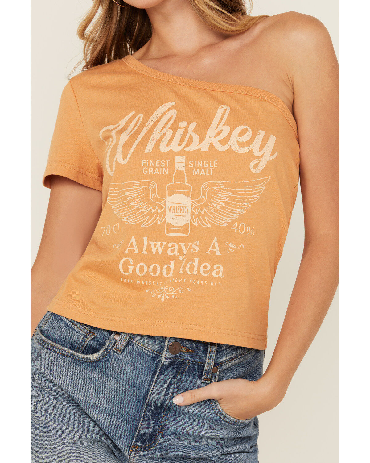 Youth in Revolt Women's Whiskery One Shoulder Tee