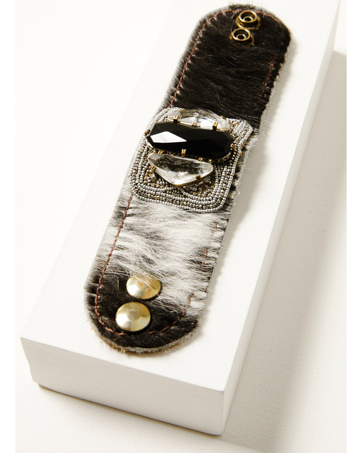 Erin Knight Designs Women's Cowhide And Leather Cuff Bracelet