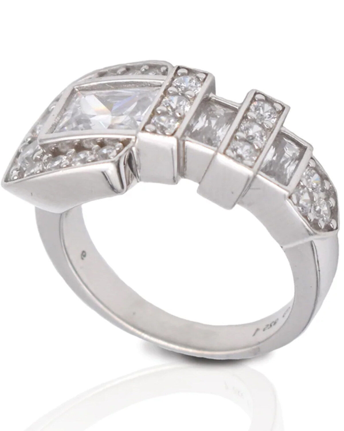 Kelly Herd Women's Silver Texas Ranger Buckle Ring