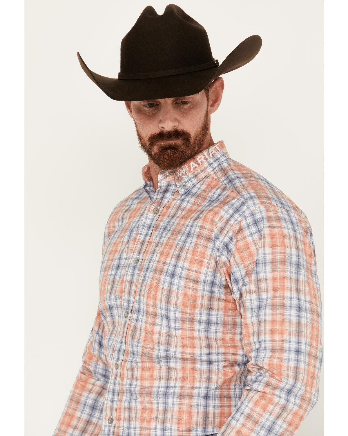 Ariat Men's Team Damion Southwestern Plaid Print Long Sleeve Button-Down Western Shirt