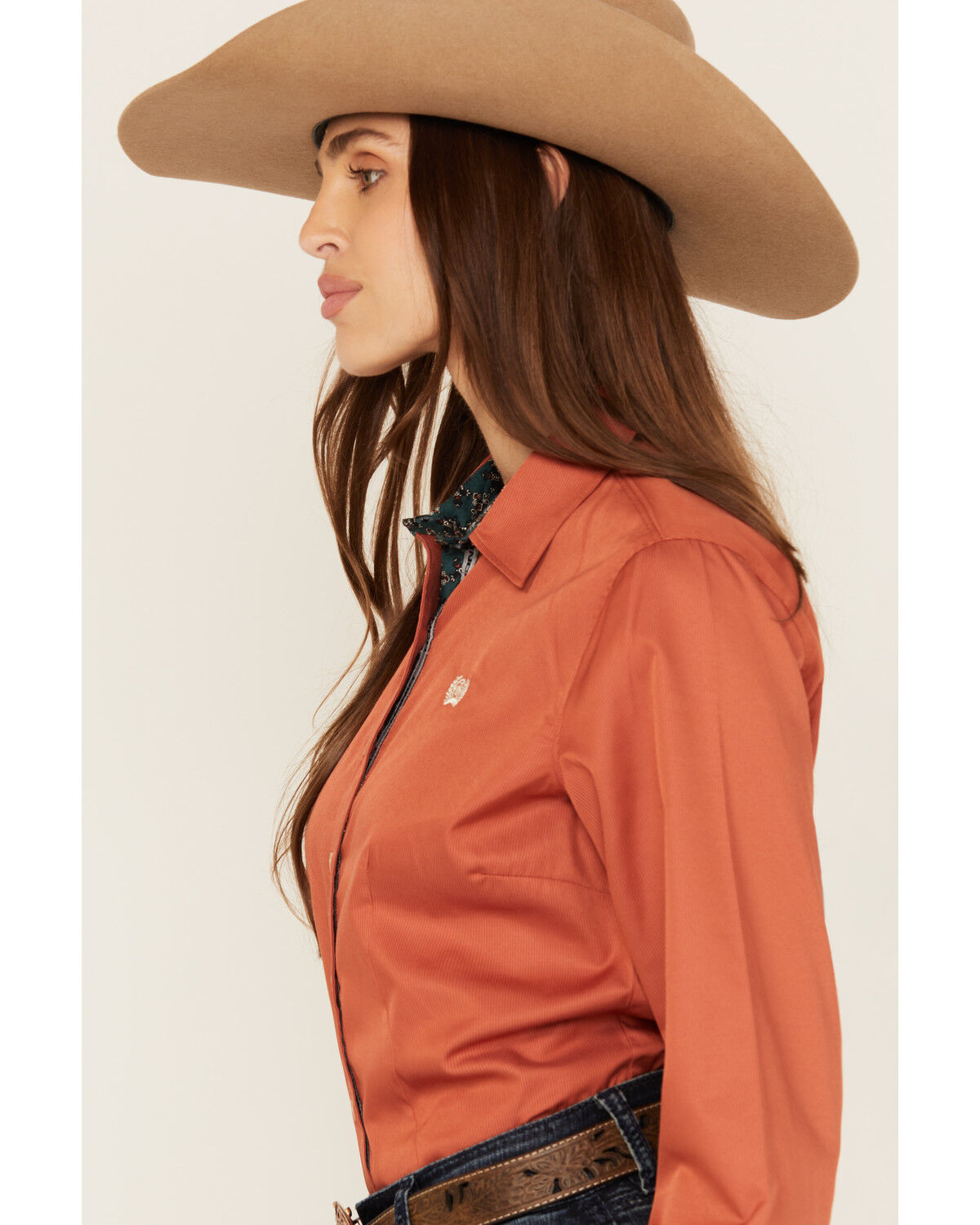 Cinch Women's Tonal Striped Long Sleeve Button-Down Western Shirt