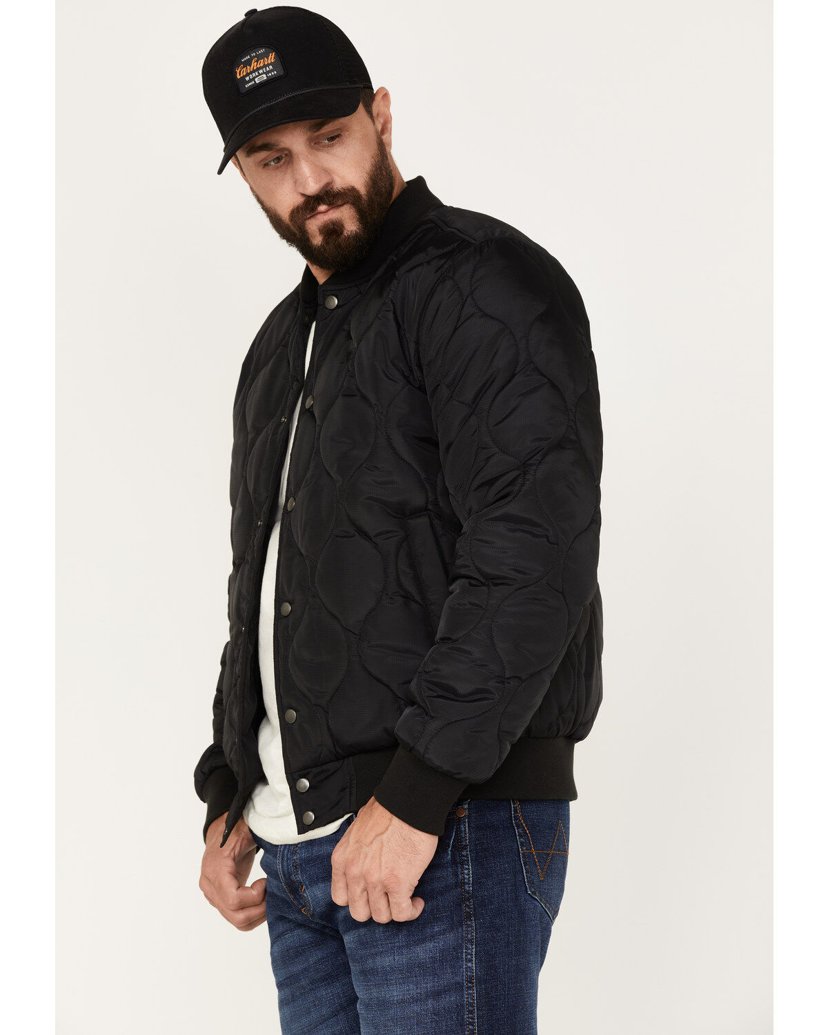 Brixton Men's Dillinger Quilted Bomber Jacket