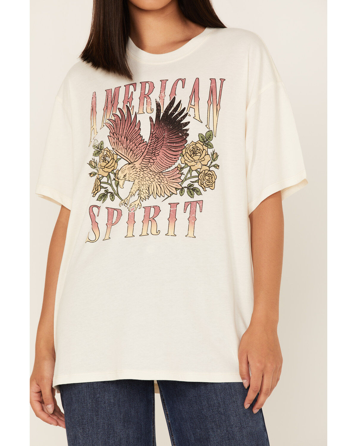 Cleo + Wolf Women's American Spirit Vintage Oversized Graphic Tee