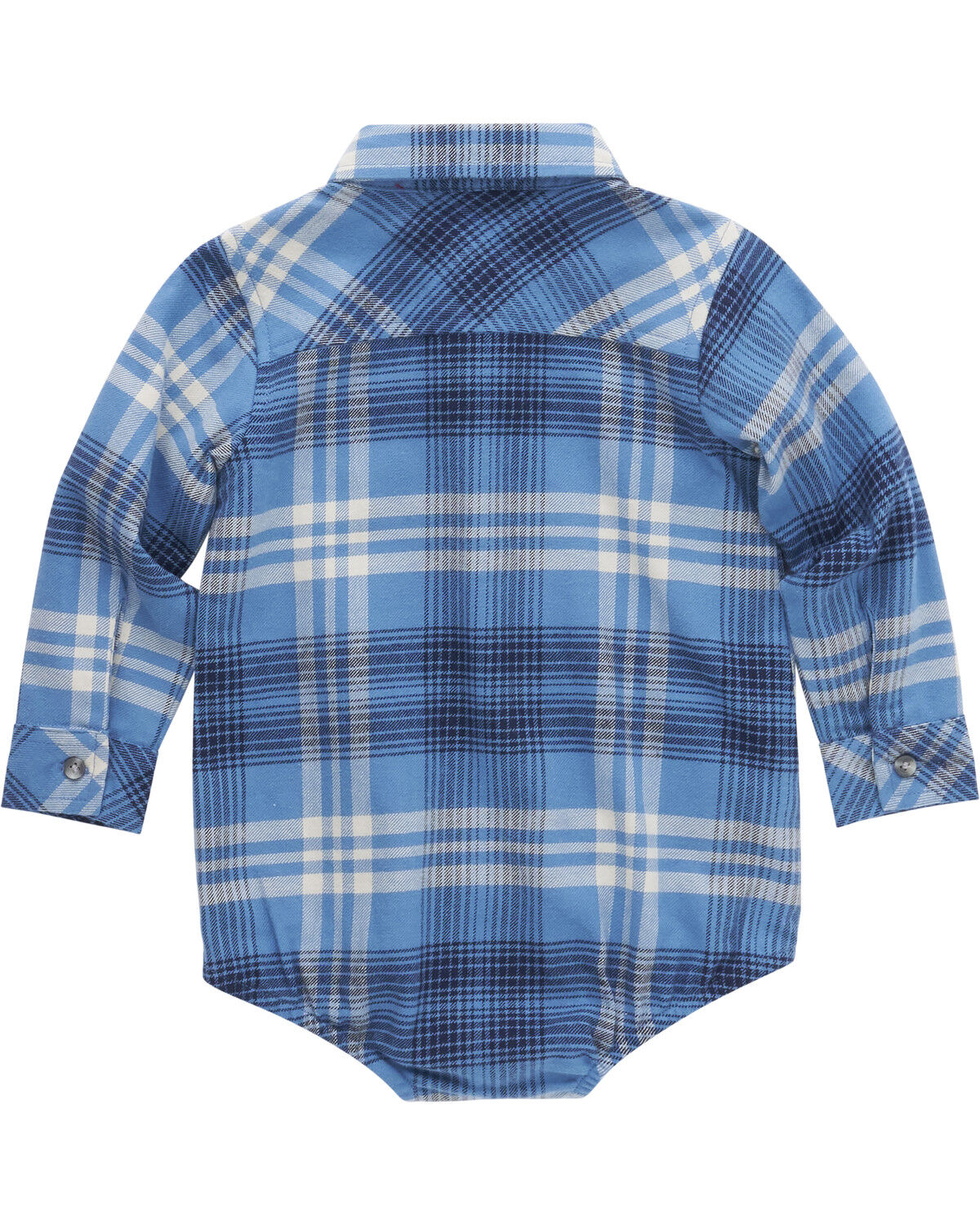 Carhartt Infant Boys' Plaid Print Long Sleeve Button-Down Onesie