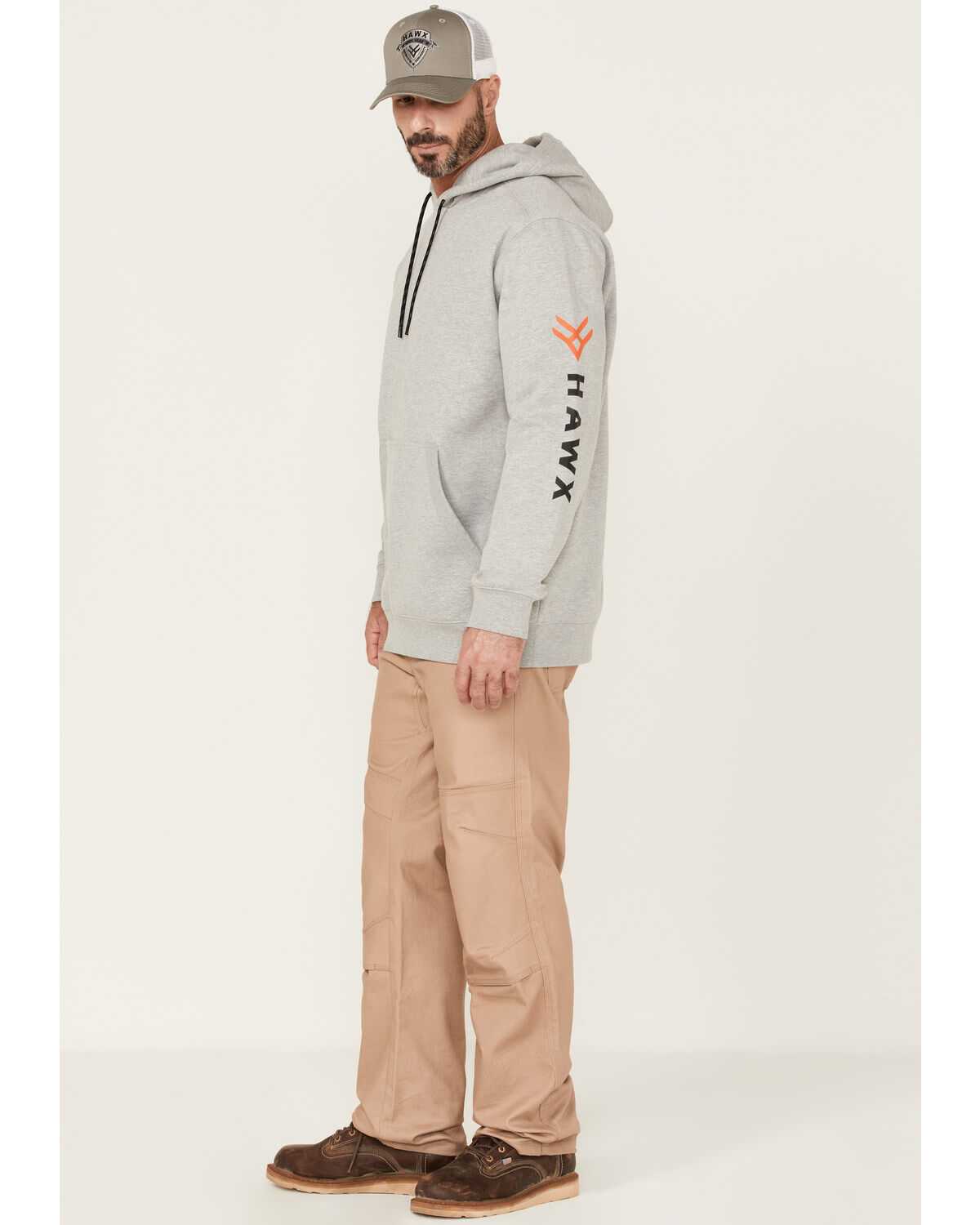 Hawx Men's Primo Logo Graphic Fleece Hooded Work Sweatshirt