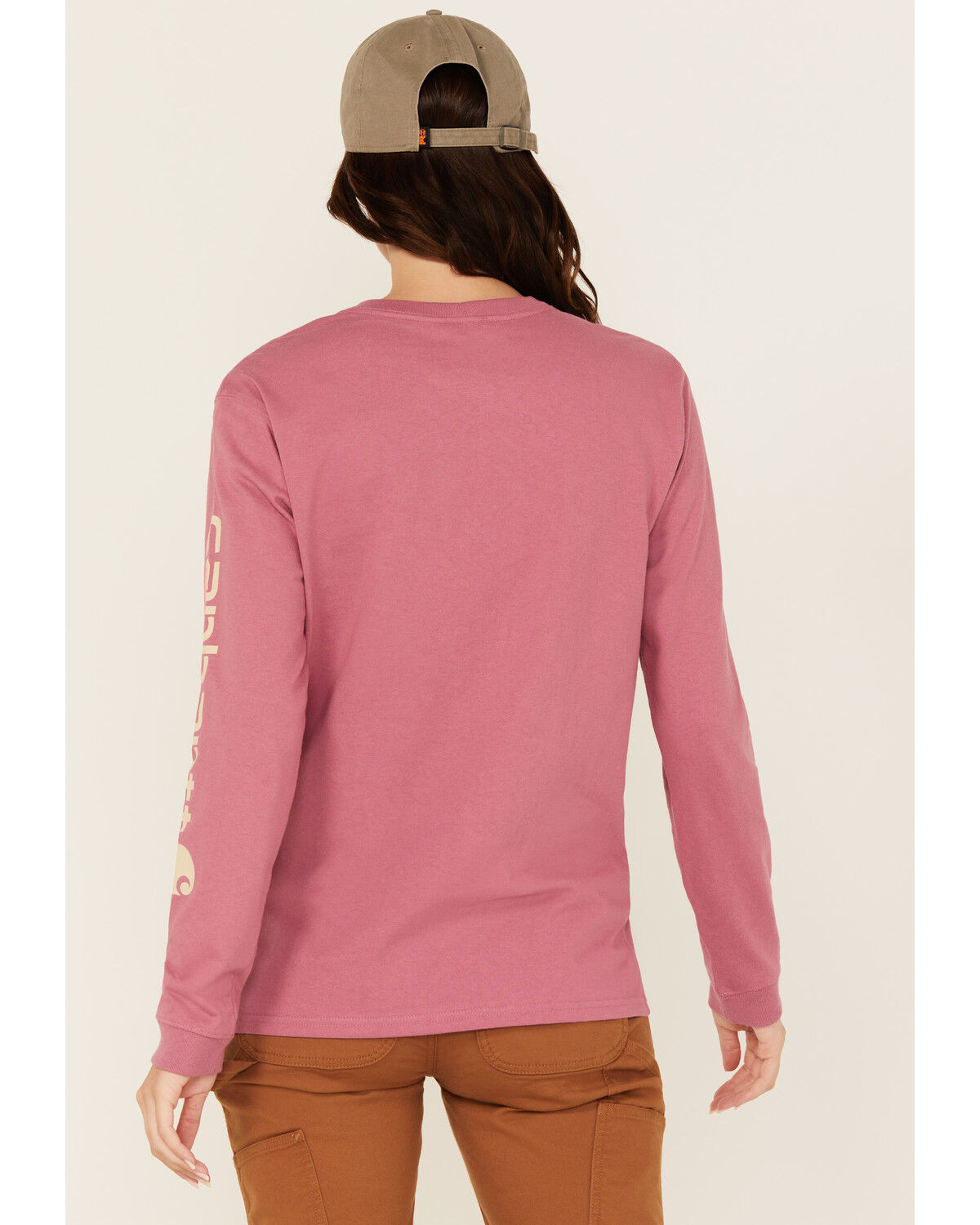 Carhartt Women's Loose Fit Heavyweight Long Sleeve Logo Graphic Work T-Shirt