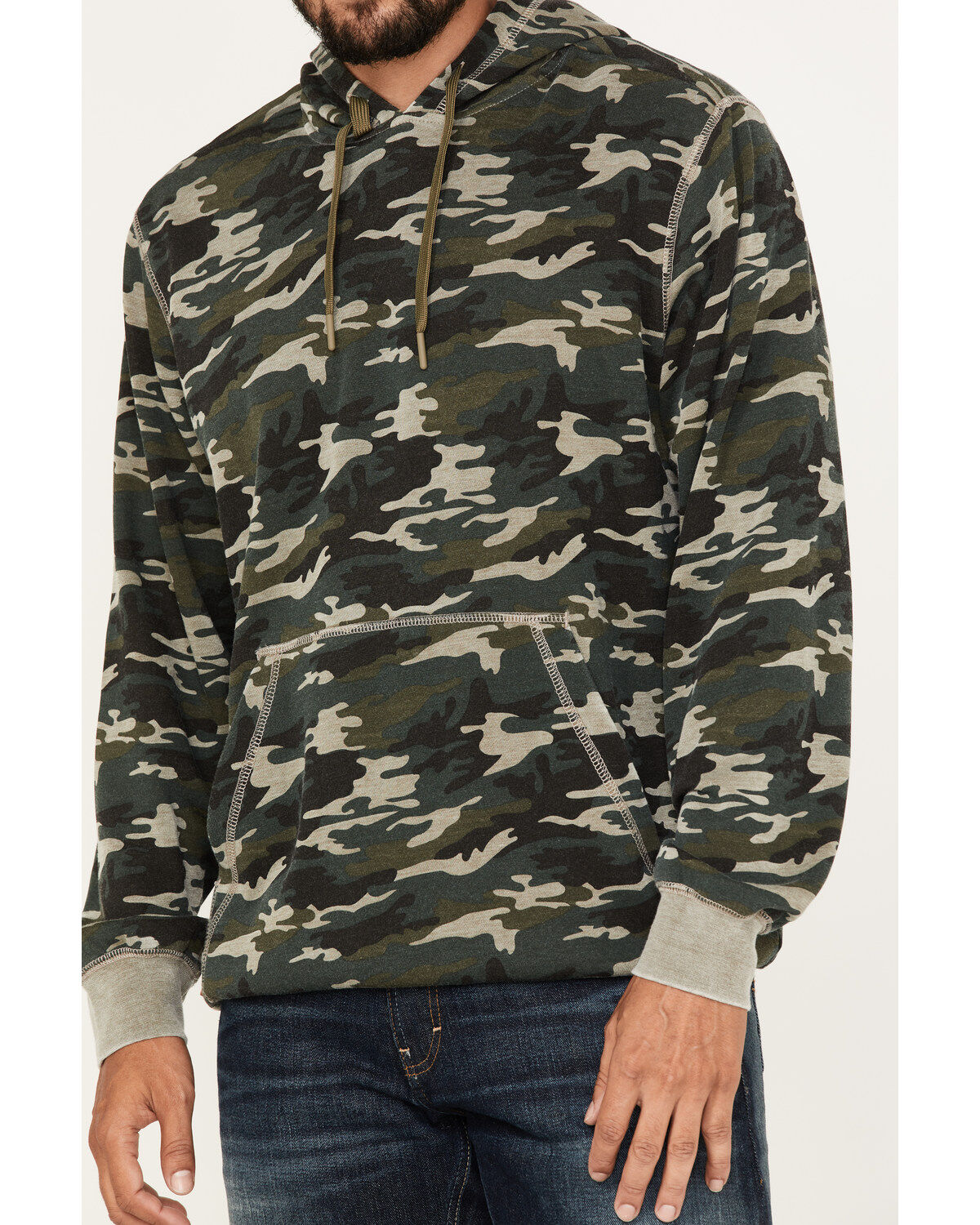 Moonshine Spirit Men's Now You See Me Burnout Camo Hooded Sweatshirt