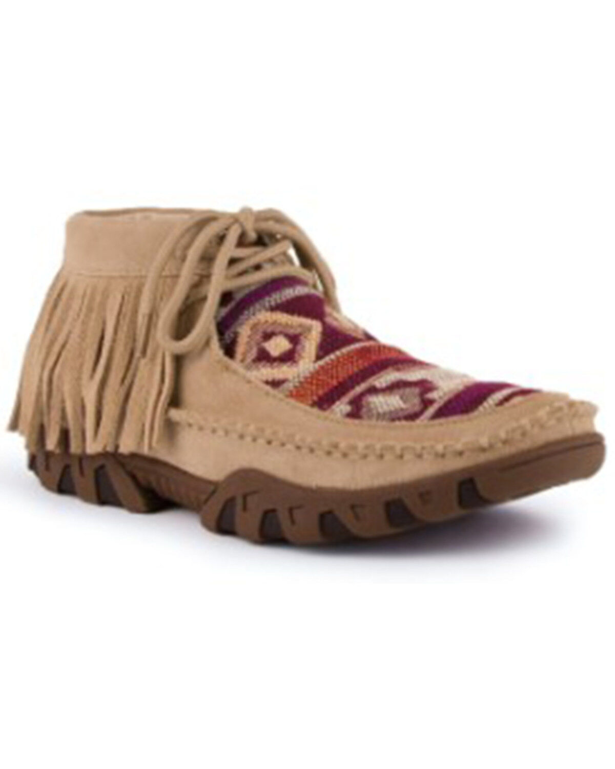 Ferrini Women's Maya Suede Fringe Moc Shoes