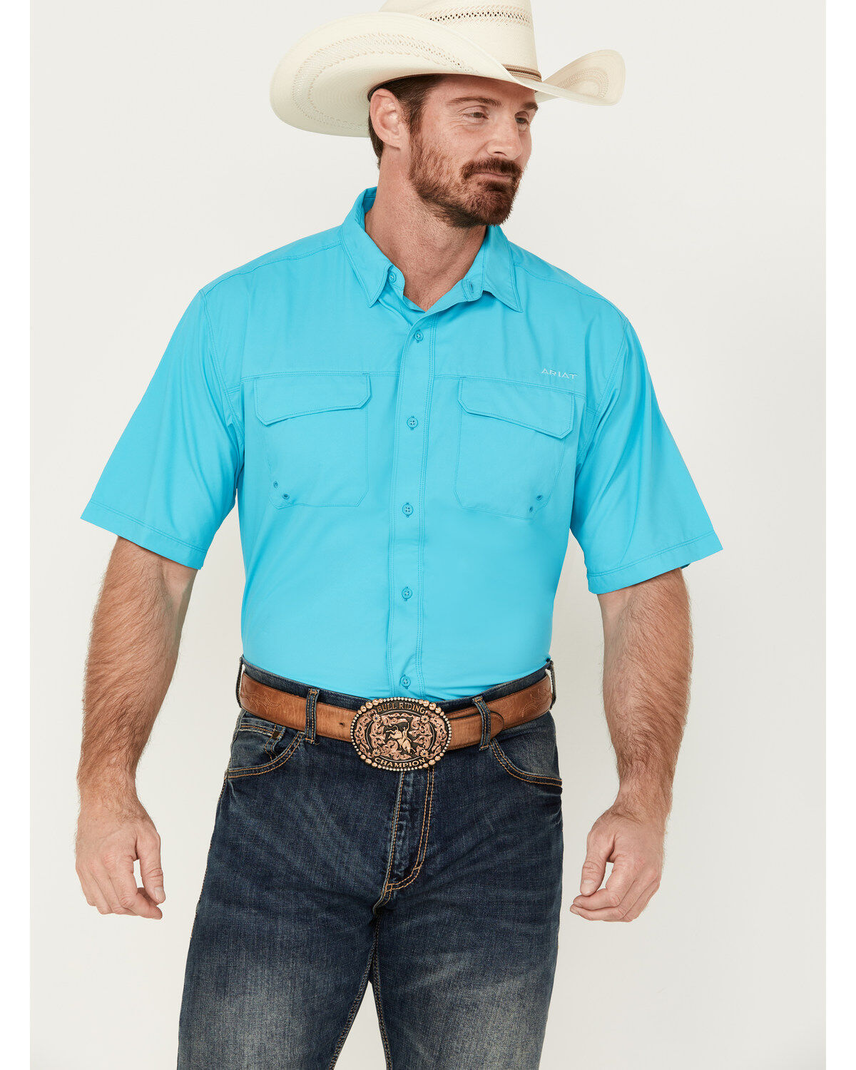 Ariat Men's VentTEK Outbound Solid Short Sleeve Button-Down Performance Shirt