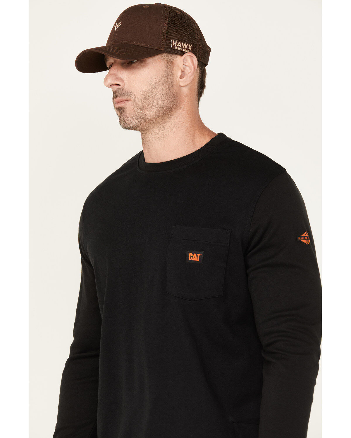 CAT Men's FR Long Sleeve Pocket Work T-Shirt