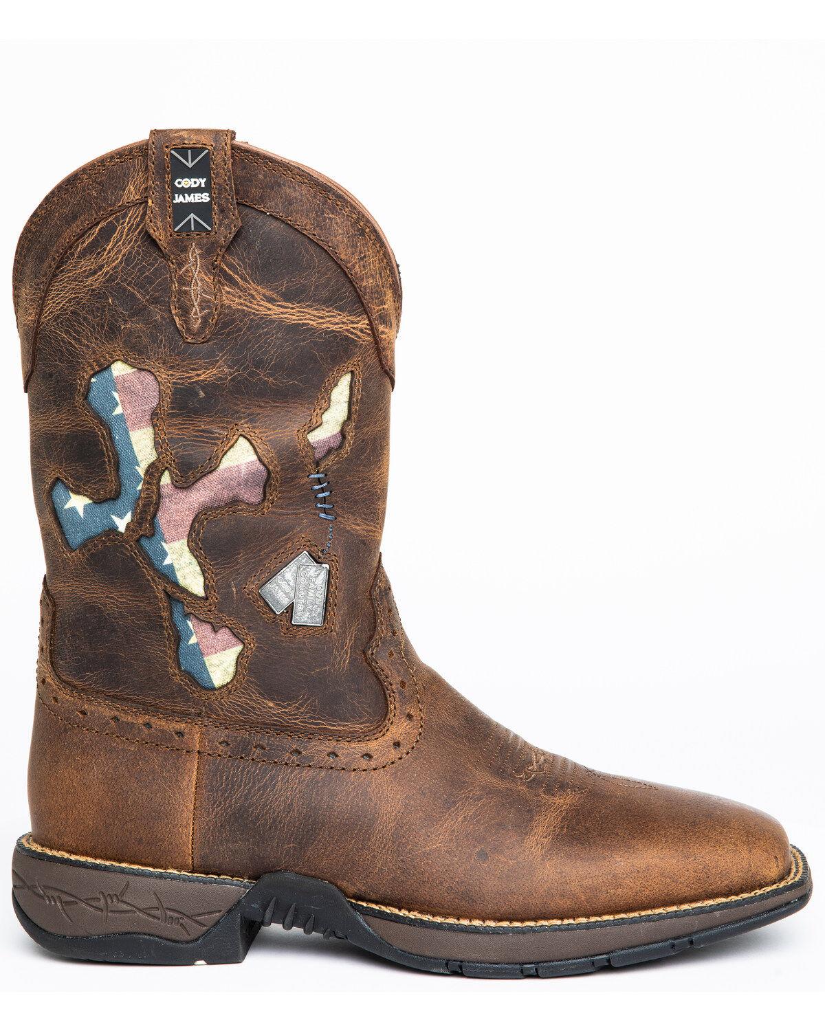 Brothers and Sons Men's Star Exports With Flag Western Performance Boots - Broad Square Toe