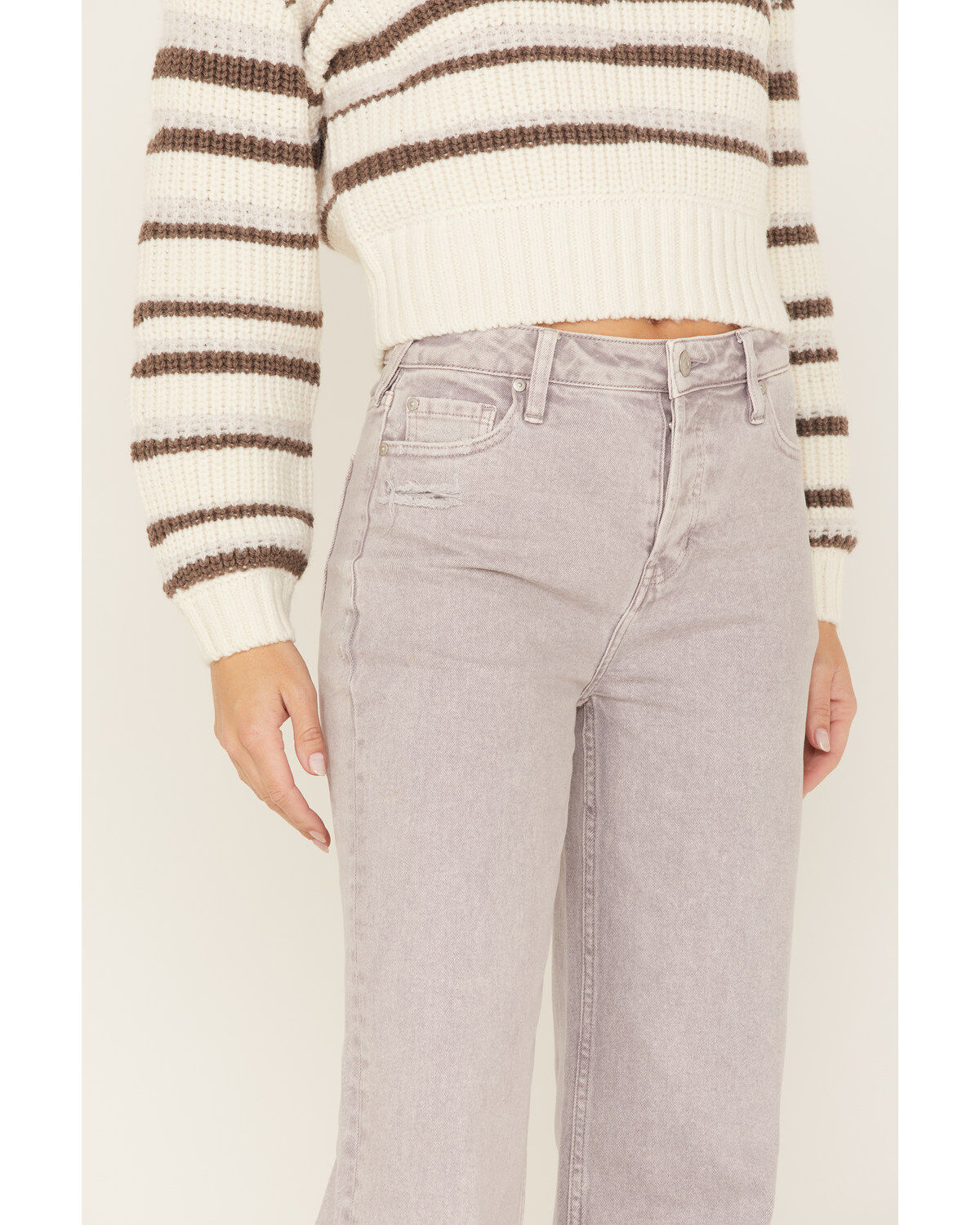Cleo + Wolf Women's High Rise Loose Straight Jeans