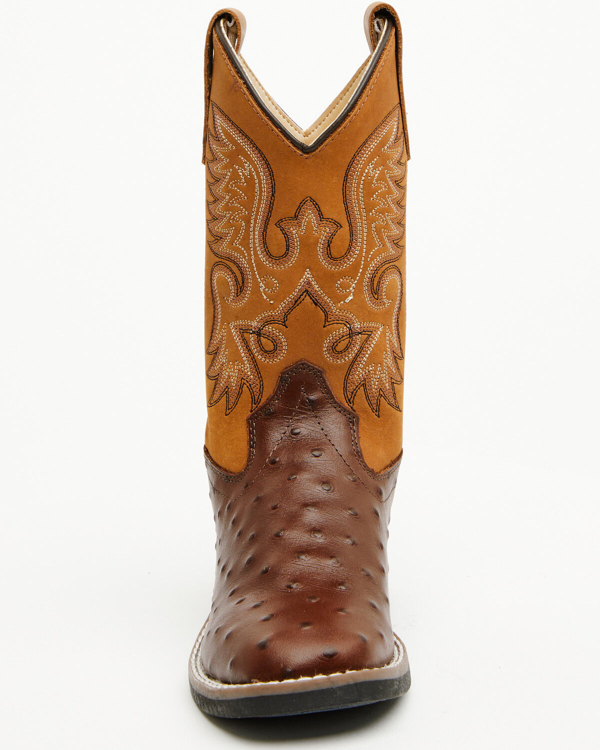Cody James Boys' Dean Ostrich Print Western Boots - Broad Square Toe
