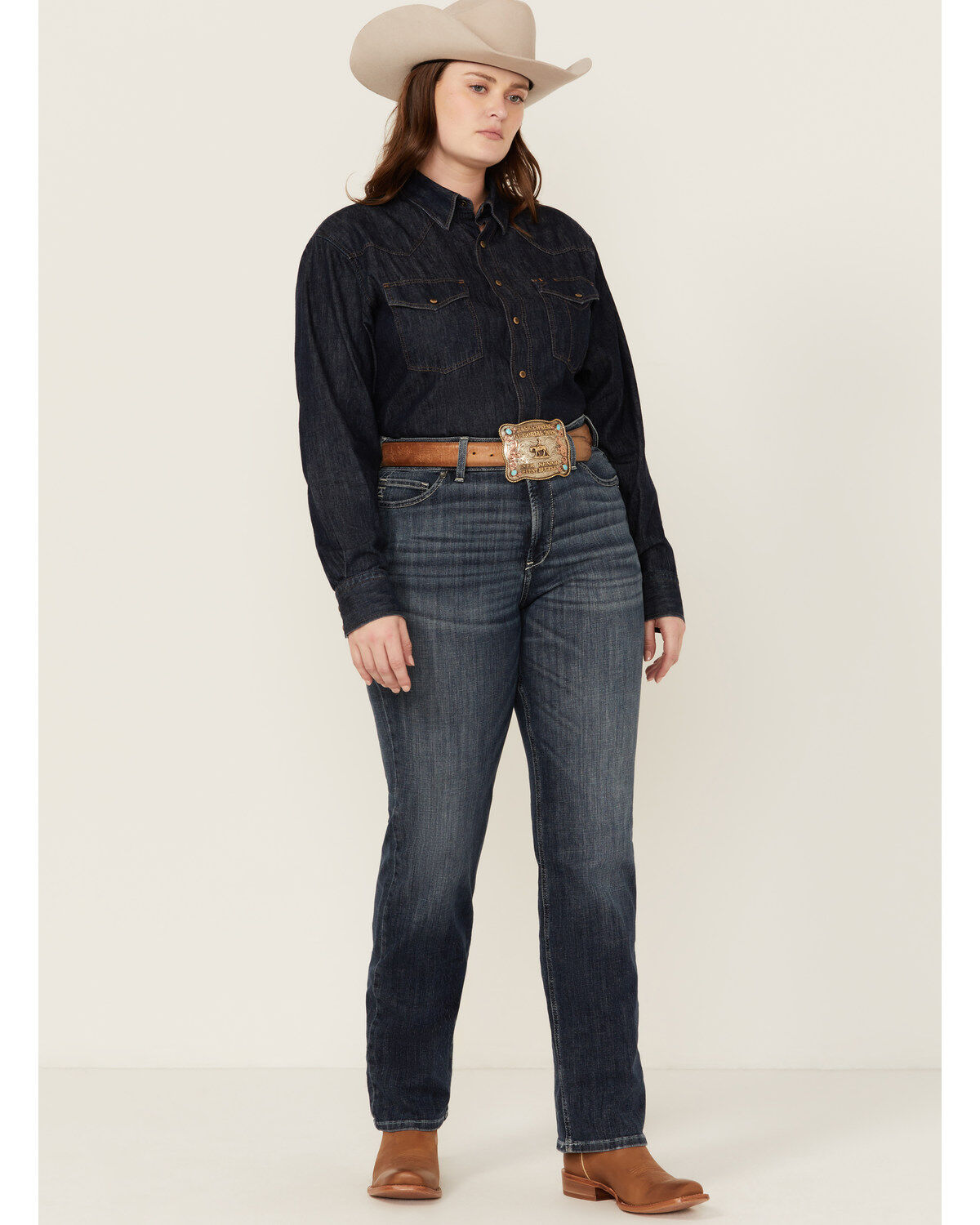 Ariat Women's R.E.A.L. Perfect Rise Madison Stretch Straight Jeans - Plus