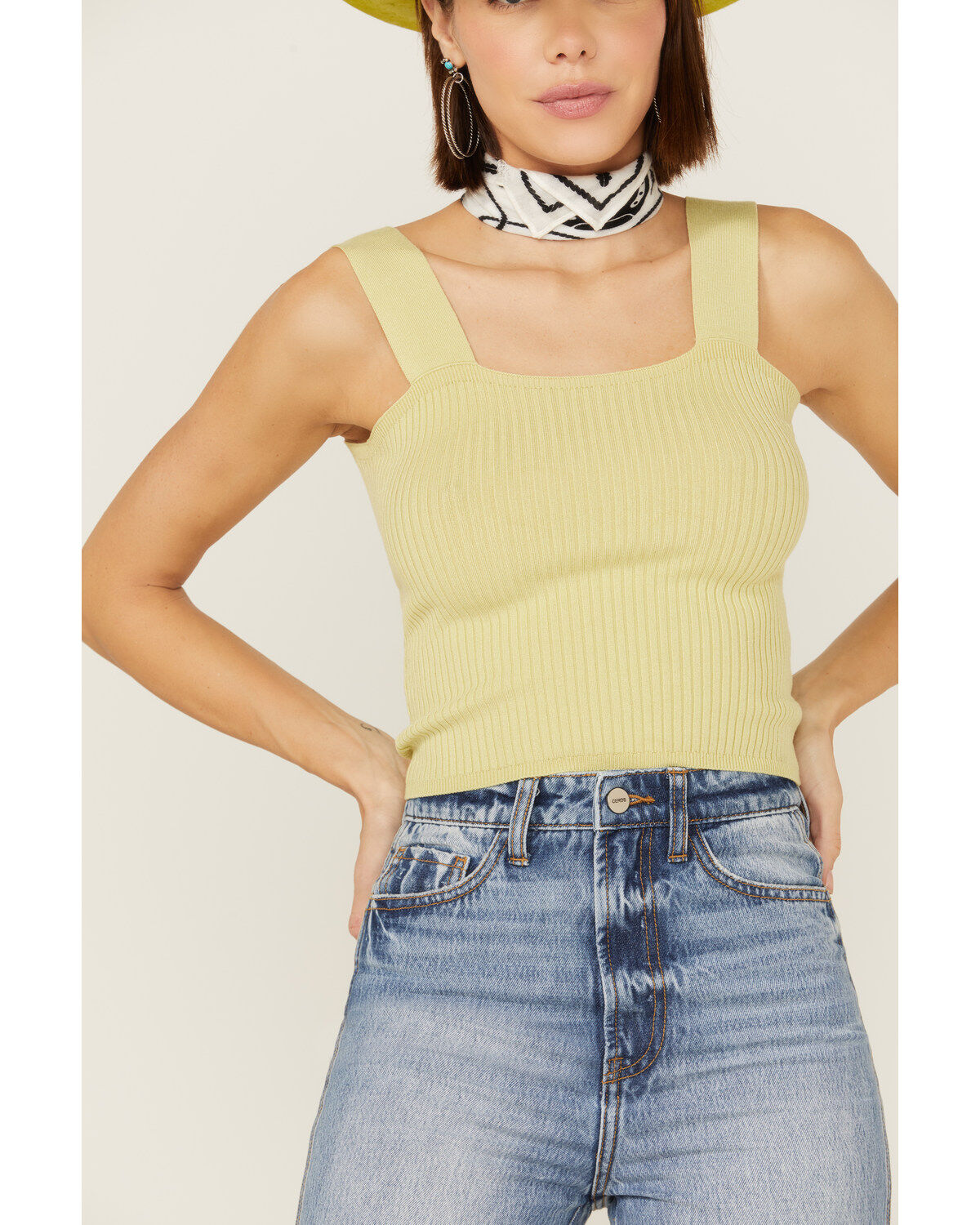 Shyanne Women's Rib Knit Sweater Tank Top