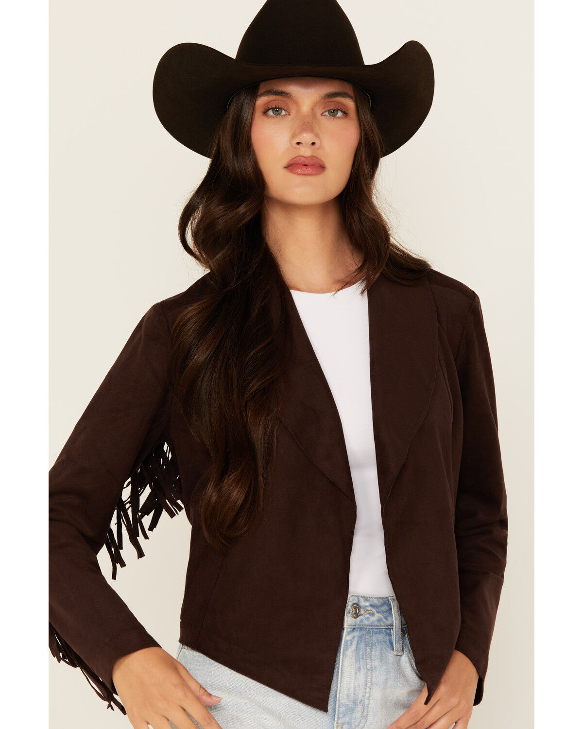 Shyanne Women's Faux Suede Fringe Jacket