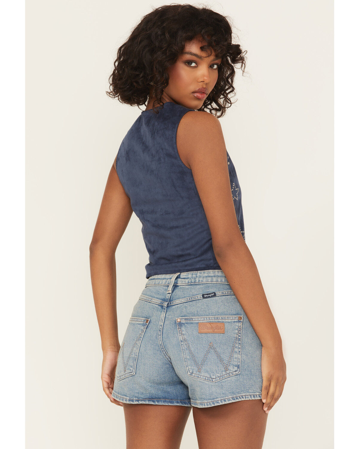 Rock & Roll Denim Women's Star Faux Suede Vest