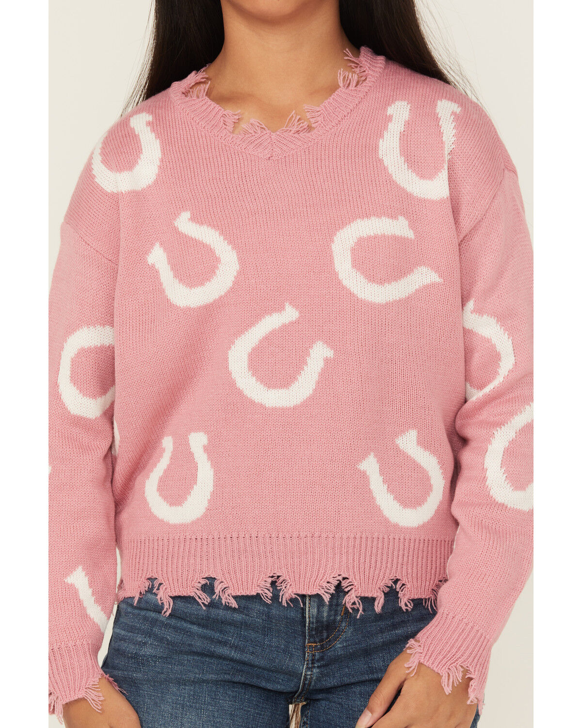 Self Esteem Girls' Horseshoe Sweater