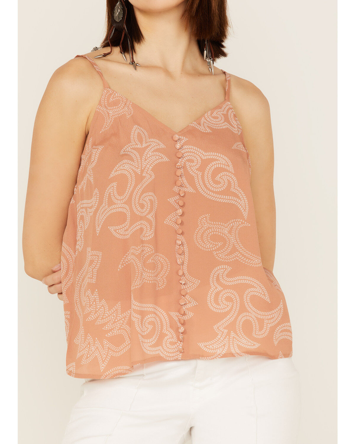 Panhandle Women's Boot Stitch Print Cami