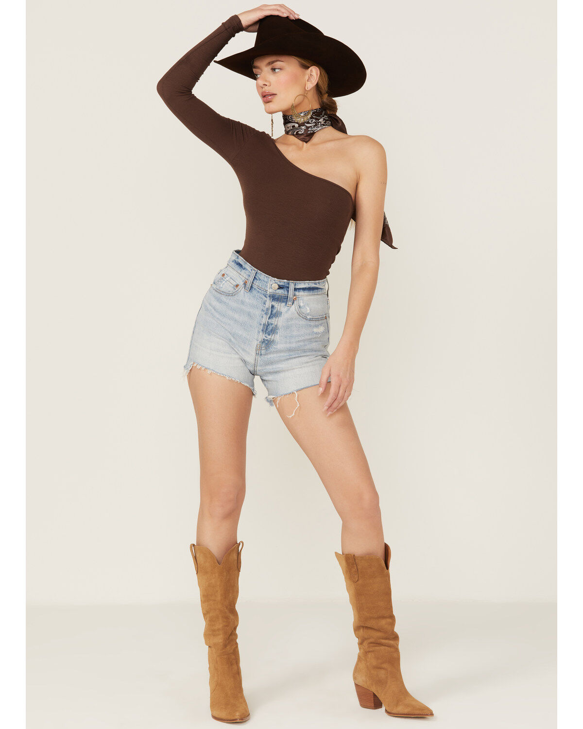 Daze Women's Bottom Line In Fade High Rise Shorts