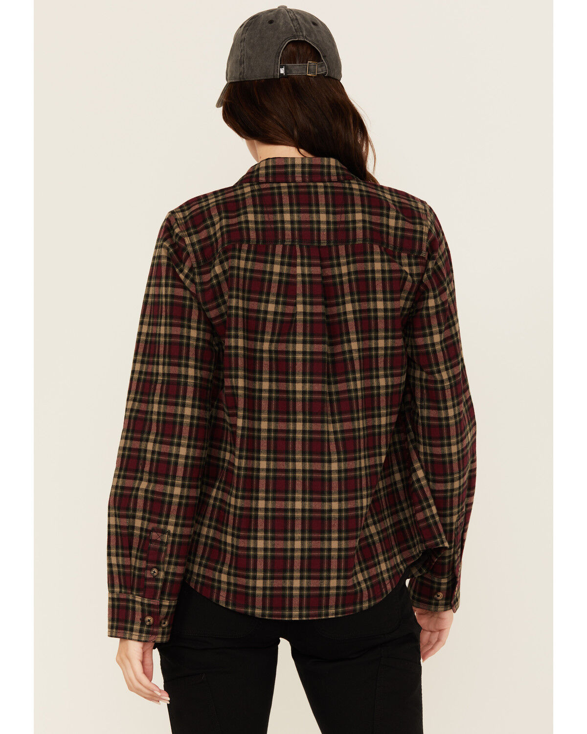 Lucky Brand Workwear Women's Hunter Plaid Print Long Sleeve Button-Down Flannel Shirt