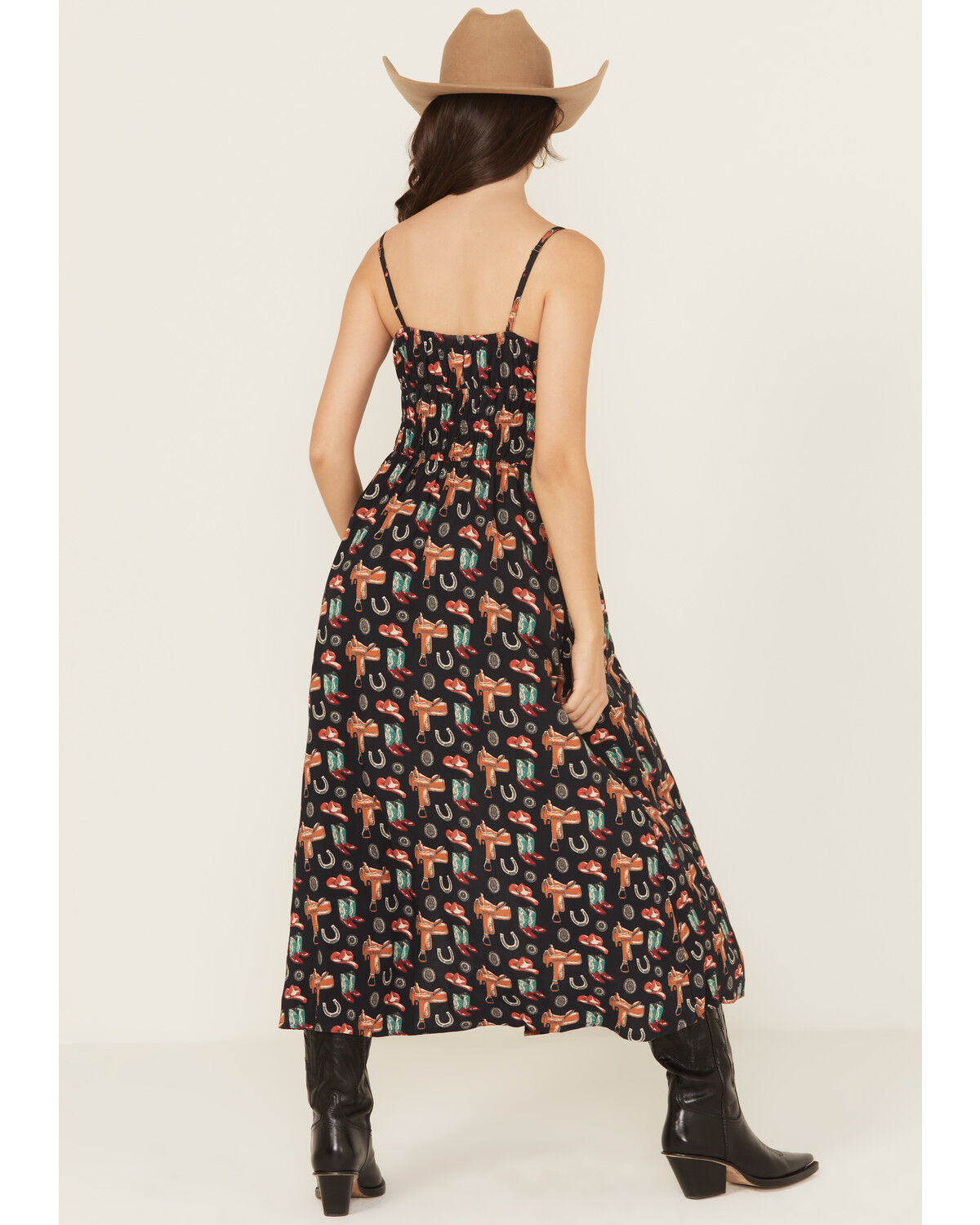 Rock & Roll Denim Women's Conversational Print Midi Dress