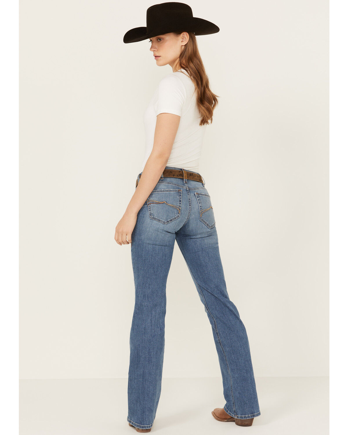 Ariat Women's Allison Medium Wash Mid Rise Bootcut Stretch Denim Jeans