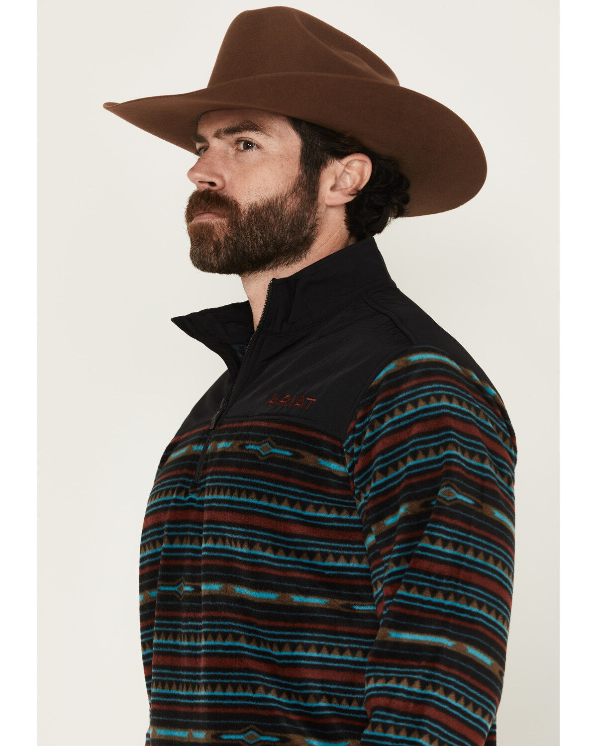 Ariat Men's Basis 2.0 Southwestern Striped 1/4 Zip Pullover