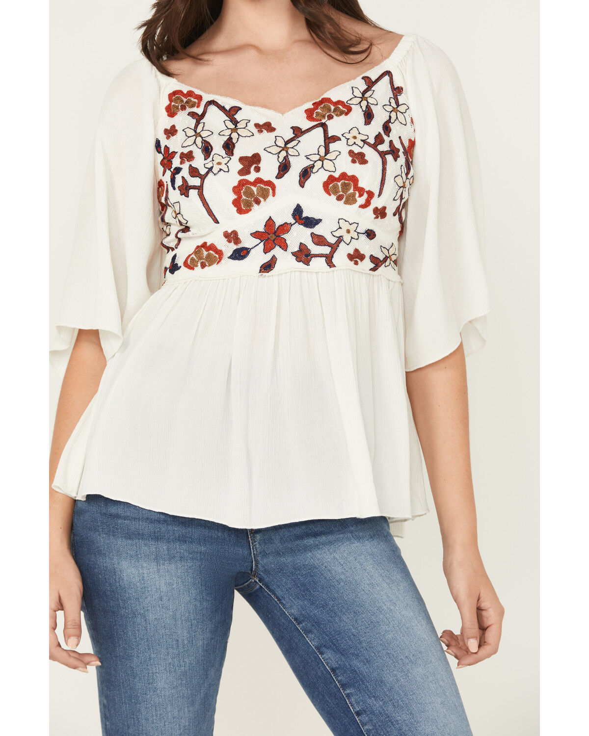 Shyanne Women's Embroidered Crinkle Tunic