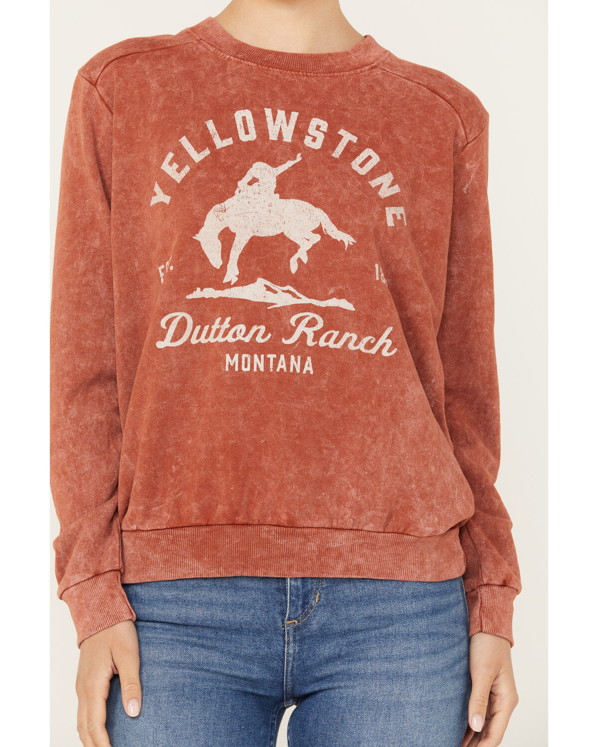 Paramount Network's Yellowstone Women's Bucking Horse Crew Neck Sweatshirt