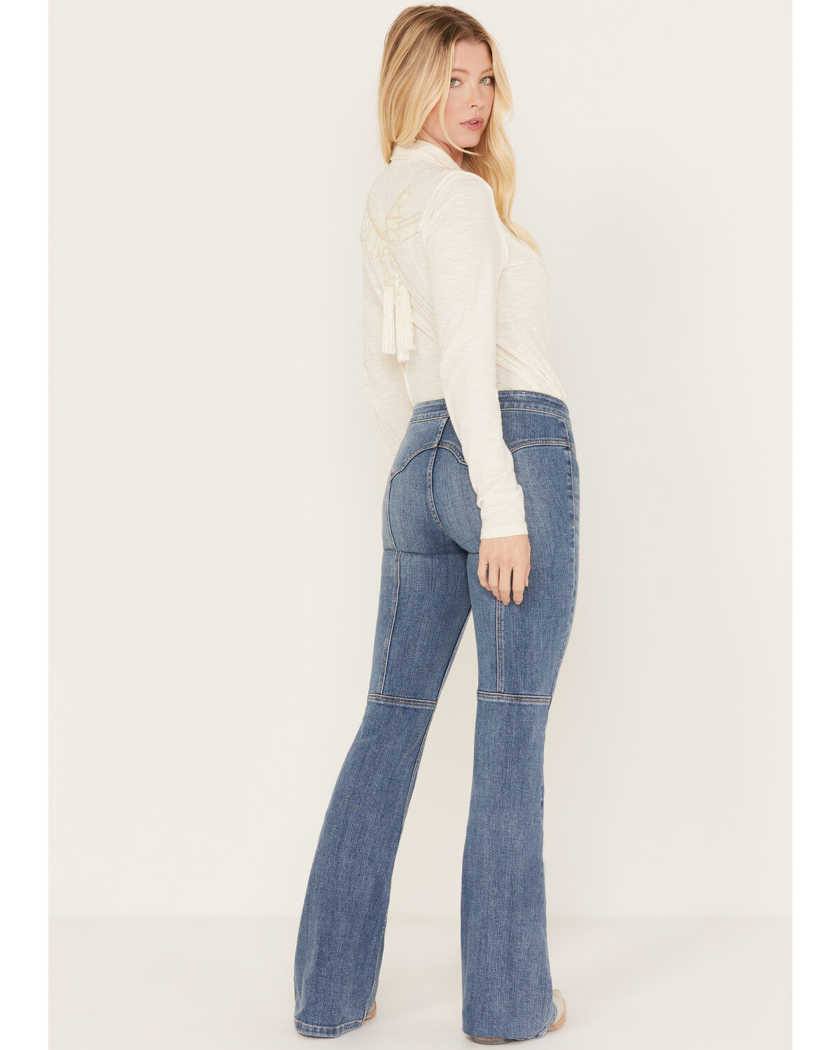 Idyllwind Women's Copper Ridge Low Rise Lace Flare Jeans