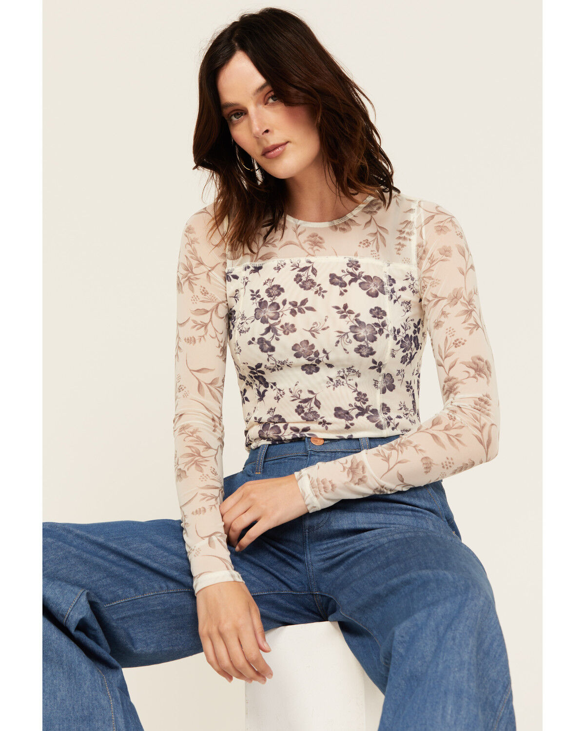 Free People Women's Betty's Garden Long Sleeve Top