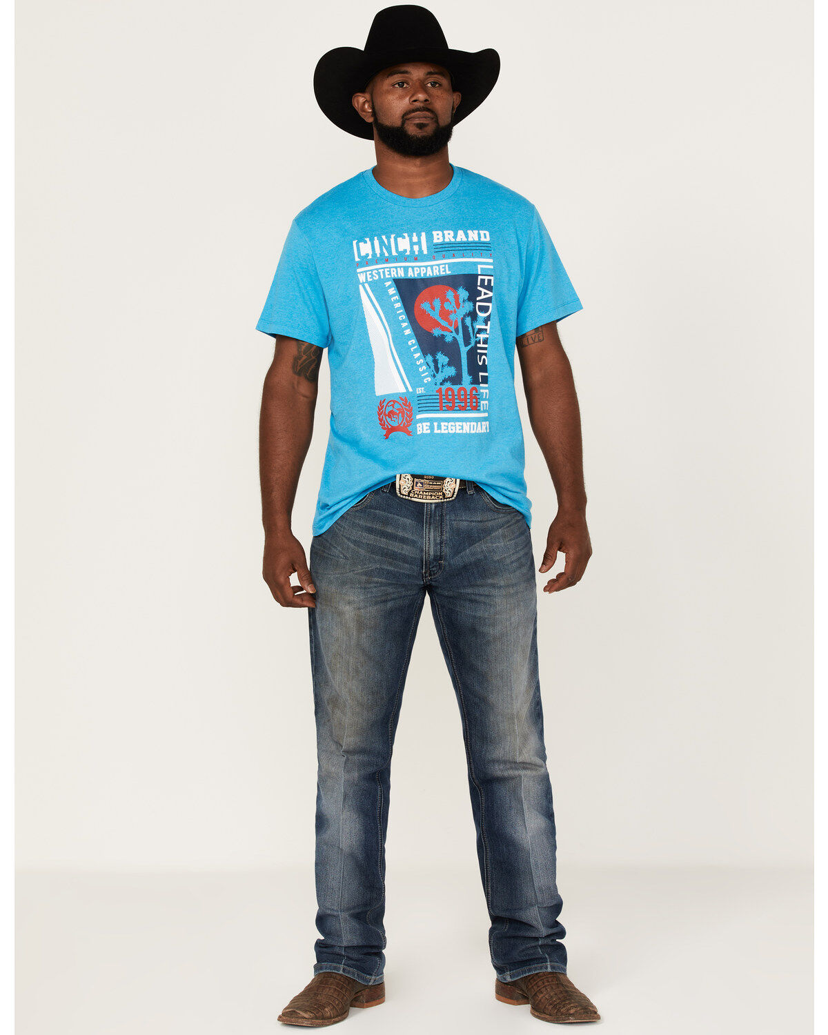 Cinch Men's Lead This Life Desert Night Graphic Short Sleeve T-Shirt