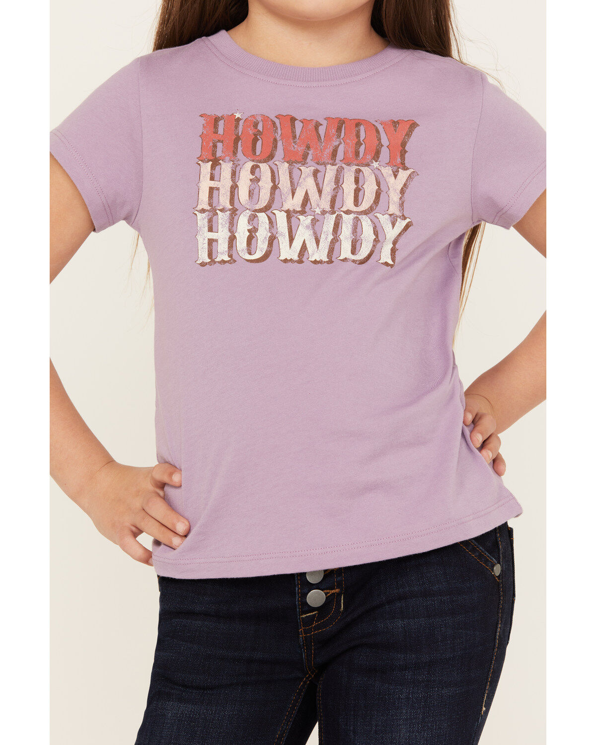 Shyanne Girls' Howdy Short Sleeve Graphic Tee