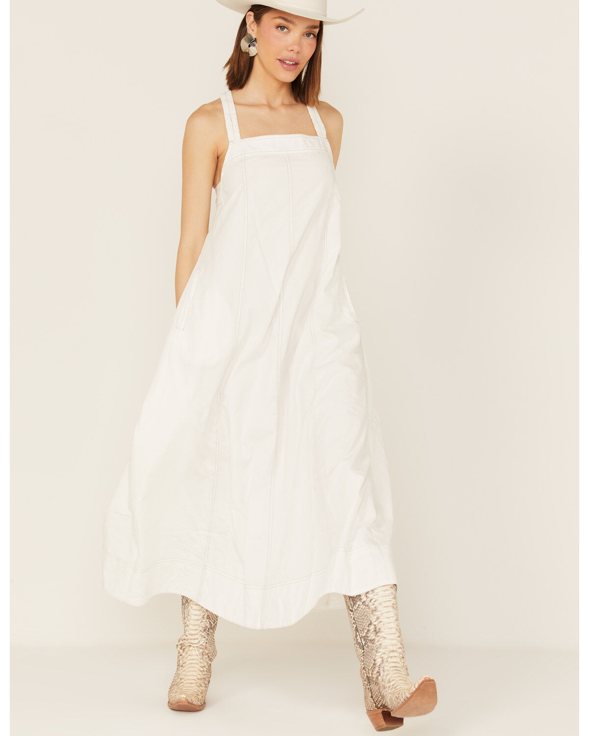 Free People Women's Desert Hearts Apron Midi Dress