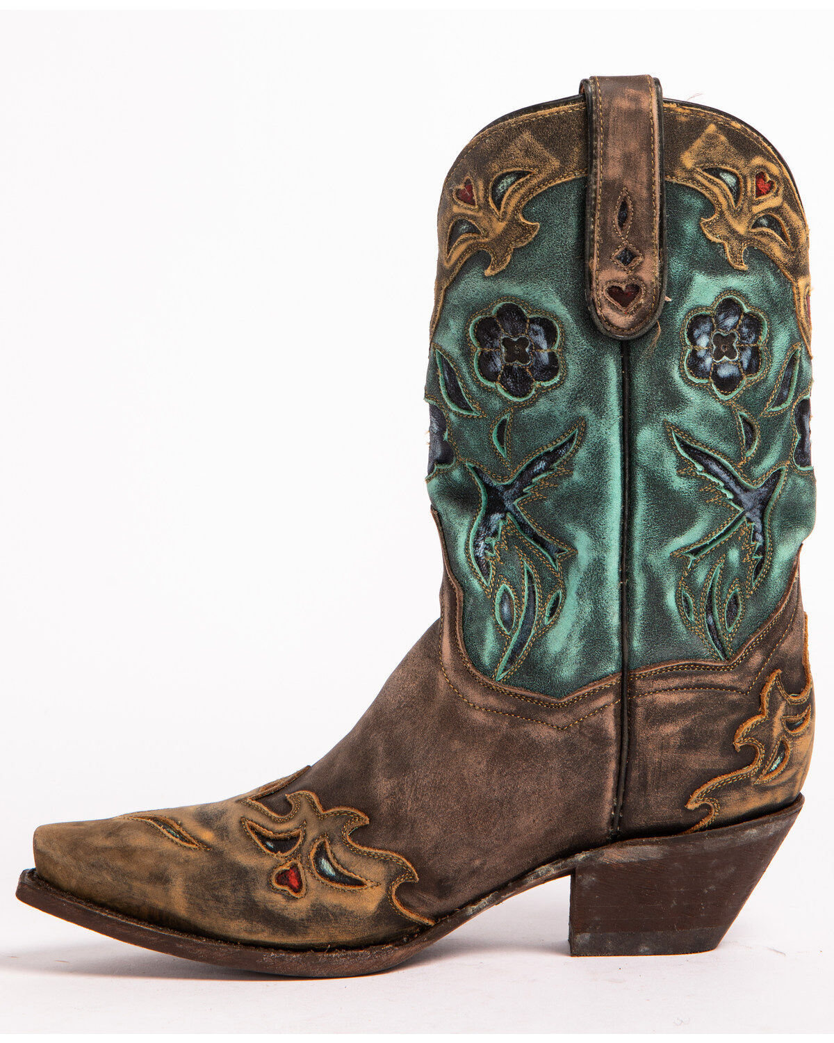 Dan Post Women's Blue Bird Wingtip Western Boots - Snip Toe